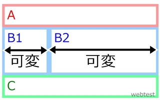 2段組、左バー可変幅、左右