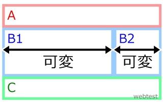 2段組、右バー可変幅、左右